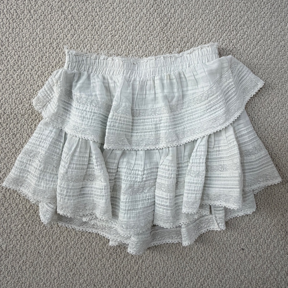 LoveShackFancy Ruffle Mini Skirt - size small